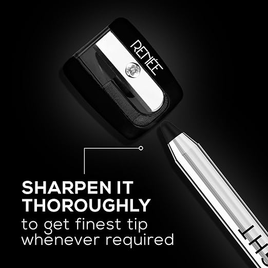 Midnight Kohl Kajal Pencil | Waterproof, Smudgeproof With Sharpener | 24 Hours Long Stay | Darkest Black | One Swipe Application | Vitamin E, Olive Oil and Castor Oil | Matte Finish - Image 2