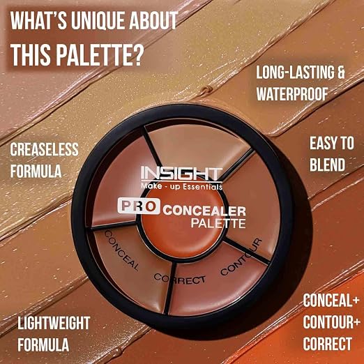 Pro Concealer Palette – Shade Concealer | Makeup Wheel for Face | Satin–Matte Finish | 3-in-1 Conceal, Contour & Correct | Waterproof | Full Coverage | 15gm - Image 4
